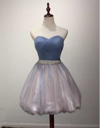 Affordable Sweetheart Short Taffeta Organza Homecoming Dress