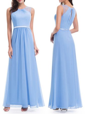 Custom Floor Length Chiffon Bridesmaid/ Wedding Party Dress