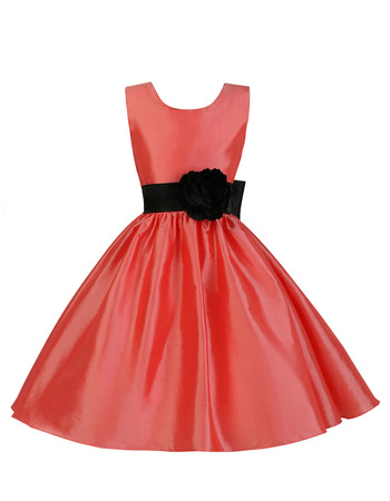 Affordable Ball Gown Sleeveless Short Taffeta Cocktail Dress with Belts