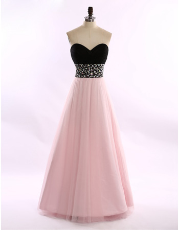 Stylish A-Line Sweetheart Floor Length Formal Evening Dress