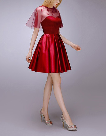 Affordable A-Line Sweetheart Short Formal Homecoming Dress with Wraps