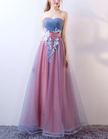 Beautiful Sweetheart Long Contrast Color Formal Evening Dress