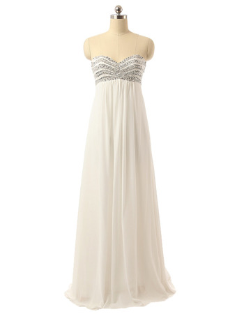 Empire Sweetheart Floor Length Chiffon Maternity Wedding Dress