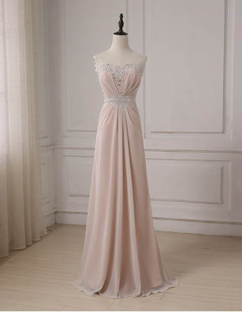 New Style Sweetheart Floor Length Chiffon Formal Evening Dress