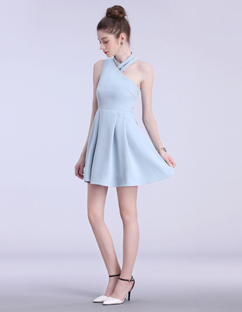 Girls Pretty Custom One Shoulder Mini/ Short Asymmetric Homecoming Party Dress