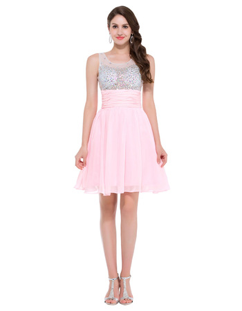 Girls Discount Mini/ Short Chiffon Homecoming/ Graduation/ Party Dress