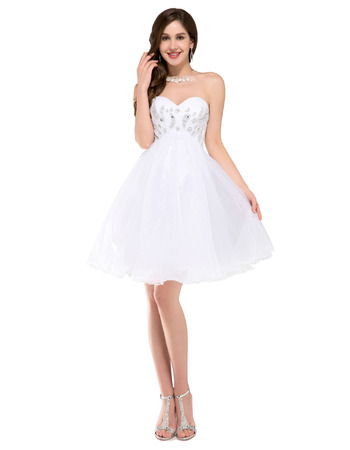 Girls Sexy A-Line Sweetheart Mini/ Short Homecoming/ Graduation Dress