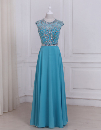 Inexpensive Floor Length Chiffon Evening/ Prom/ Formal Dress