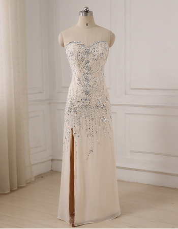 Affordable Sweetheart Floor Length Chiffon Evening/ Prom/ Formal Dress