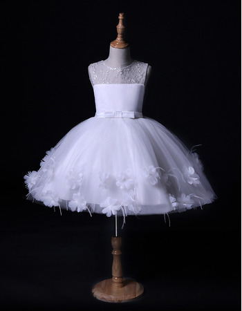 Lovely Ball Gown Mini/ Short Flower Girl Dress for Wedding