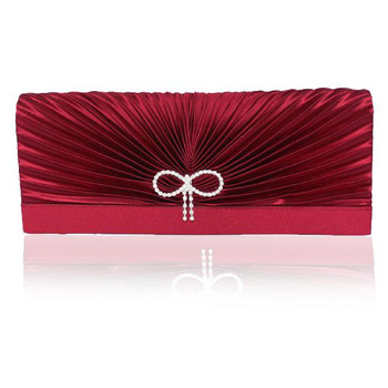 Silk Pleated Wedding Party Evening Handbags/ Purses/ Clutches