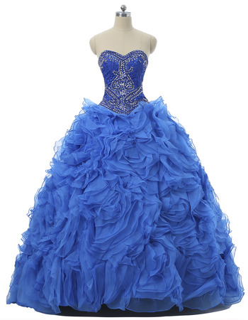2022 New Ball Gown Sweetheart Floor Length Prom/ Quinceanera Dress