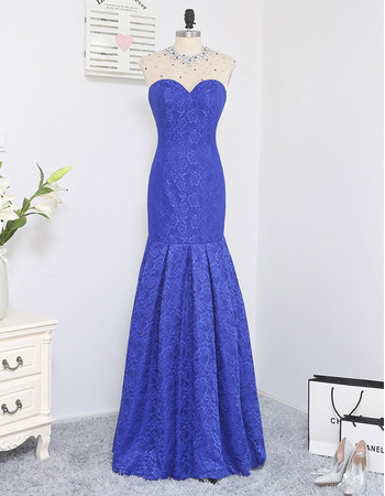 Style Mermaid Sweetheart Floor Length Lace Prom/ Formal Dress