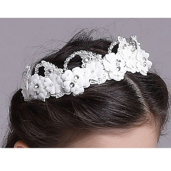 Flower Girl Floral Hoop Headband Hairband Headwear for Wedding