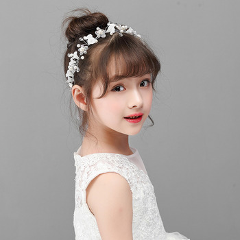 Flower Girl Floral Hoop Headband Hairband Headwear for Wedding