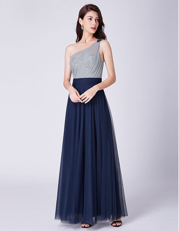 New Style One Shoulder Floor Length Evening/ Prom/ Formal Dress