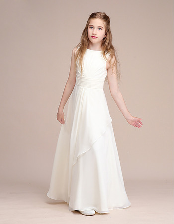 Long Chiffon Junior Bridesmaid Dress