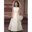 Girls Organza Embroidery Empire First Communion Dress/ Flower Girl Dress