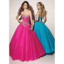 Classic Princess Ball Gown Strapless Sweetheart Long Organza Plus Size Prom Dress