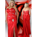 Stunning Sweetheart Court Train Plus Size Split-Front Prom/ Evening Dress