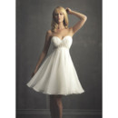Inexpensive Classic Informal Sweetheart Chiffon Short Beach Wedding Dress