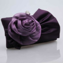 Beautiful Satin Evening Handbags/ Clutches/ Purses with Flower