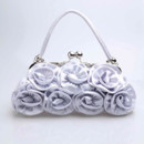 Beautiful Satin Evening Handbags/ Clutches/ Purses with Flower