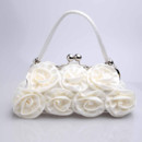 Beautiful Satin Evening Handbags/ Clutches/ Purses with Flower