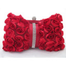 Affordable Satin Evening Handbags/ Clutches/ Purses with Flower