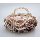 Inexpensive Silk Evening Handbags/ Clutches/ Purses with Flower