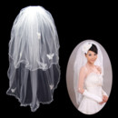 Affordable 2 Layers Tulle Wedding Veil with Applique for Bride