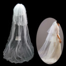 Inexpensive 3 Layers Tulle Wedding Veil with Beading for Bride