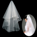 Beautiful 1 Layer Tulle Wedding Veil with Beading for Bride