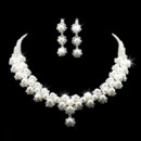 Cheap Crystal Earring Necklace Set Wedding Bridal Jewelry Collection