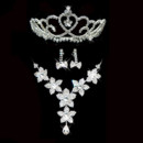 Crystal Earring Necklace Tiara Set Wedding Bridal Jewelry Collection