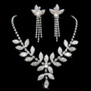 Cheap Crystal Earring Necklace Set Wedding Bridal Jewelry Collection