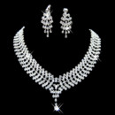 Cheap Crystal Earring Necklace Set Wedding Bridal Jewelry Collection