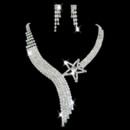 Pretty Crystal Earring Necklace Set Wedding Bridal Jewelry Collection