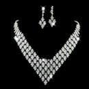 Pretty Crystal Earring Necklace Set Wedding Bridal Jewelry Collection