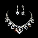 Pretty Crystal Earring Necklace Set Wedding Bridal Jewelry Collection