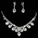 Cheap Crystal Earring Necklace Set Wedding Bridal Jewelry Collection