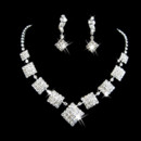 Cheap Crystal Earring Necklace Set Wedding Bridal Jewelry Collection