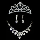 Affordable Crystal Earring Necklace Tiara Set Wedding Bridal Jewelry Collection