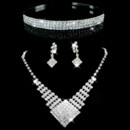 Beautiful Crystal Earring Necklace Tiara Set Wedding Bridal Jewelry Collection