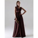 Elegant A-Line Square Floor Length Chiffon Bridesmaid Dress