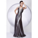 Sexy A-Line V-Neck Floor Length Prom Evening Dress for Women