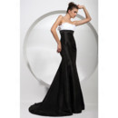 Custom Mermaid/ Trumpet Strapless Satin Prom Evening Dress for Women