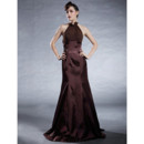 Vintage Mermaid/ Trumpet Halter Elastic Satin Prom Evening Dress for Women