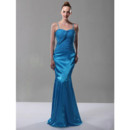 Modern Mermaid/ Trumpet Spaghetti Straps Satin Prom Evening Dress for Women