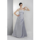 Designer Vintage A-Line Strapless Taffeta Prom Evening Dress for Women
